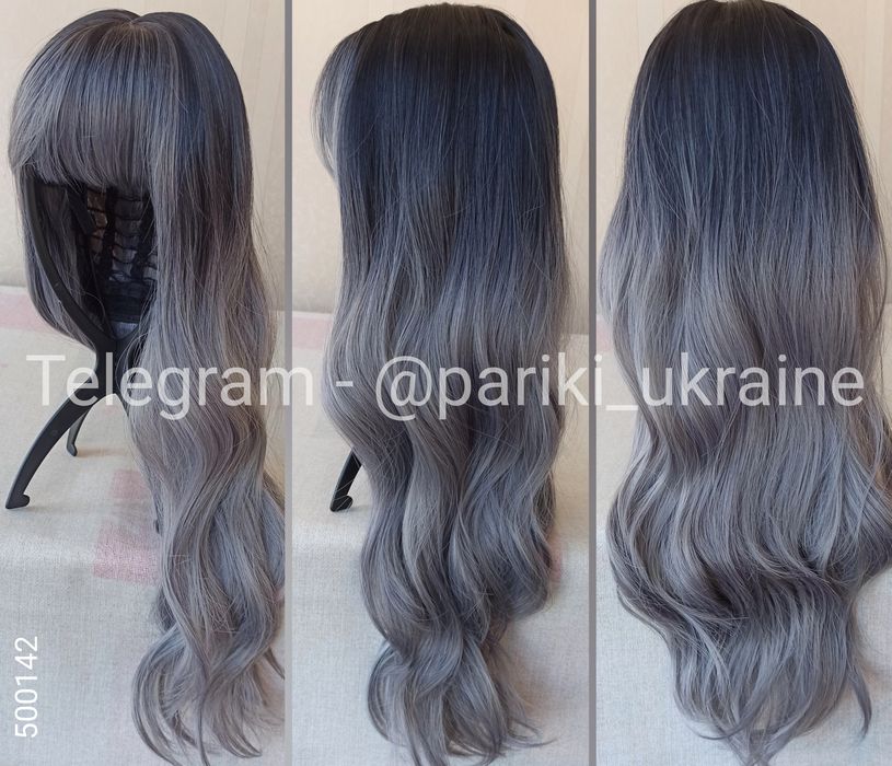 Довга кольорова перука, нова, коротка, червона, фіолетова, пряма,парик