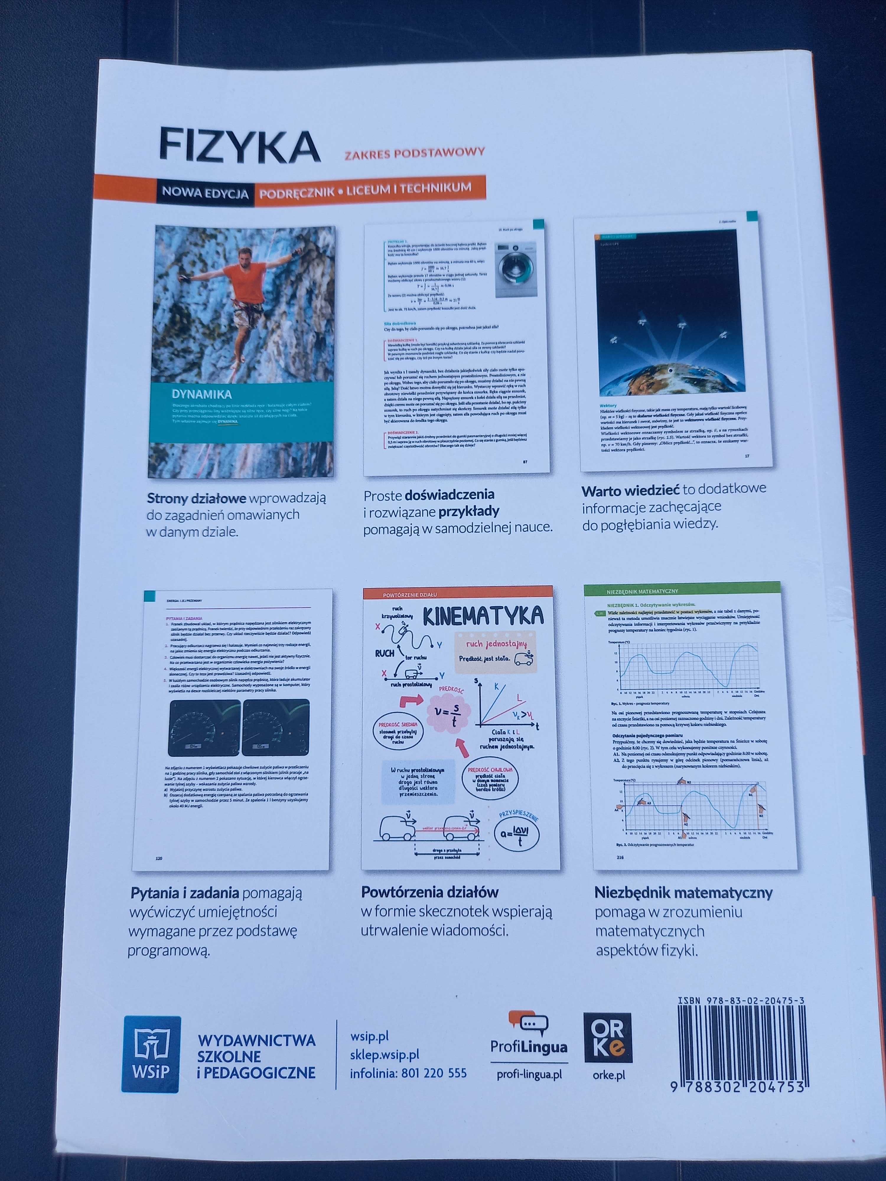 Fizyka podręcznik dostawa gratis liceum technikum WSiP nowa edycja