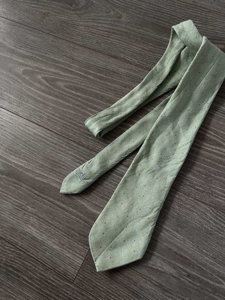 Vintage Krawat Hermes Paris Luxury Made in France Monogram 100% Silk