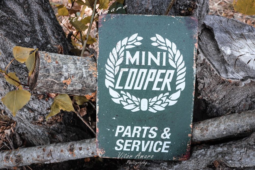 Placa/Chapa de Metal Vintage/Retro Mini Cooper|NOVA