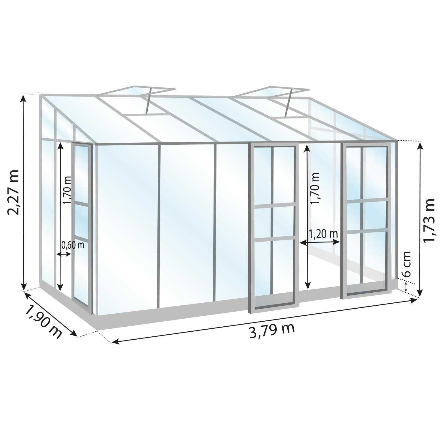 Szklarnia przyścienna - Oranżeria - Ogród zimowy aluminium