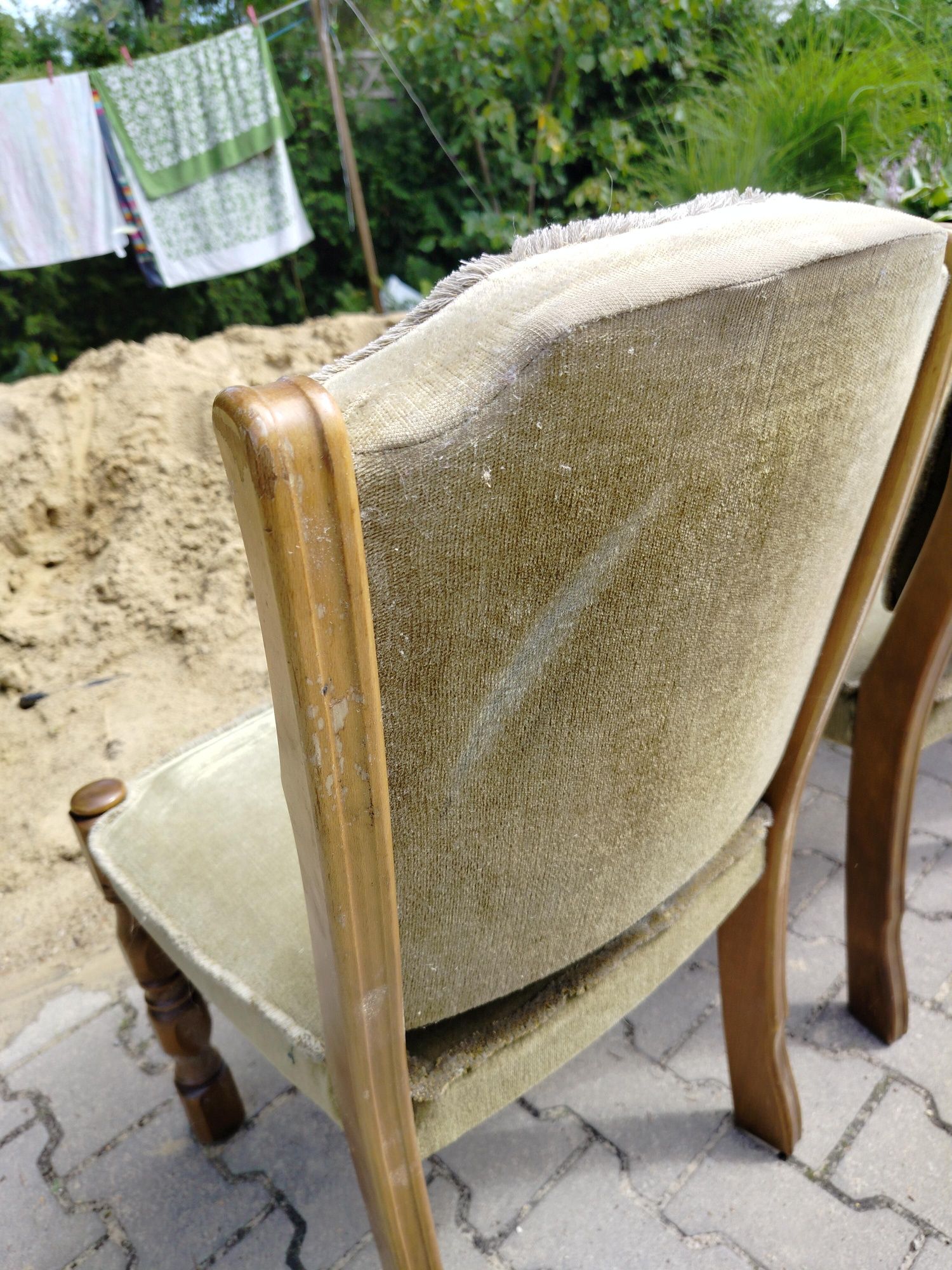 Drewniane krzesła 4sztuki, zielone