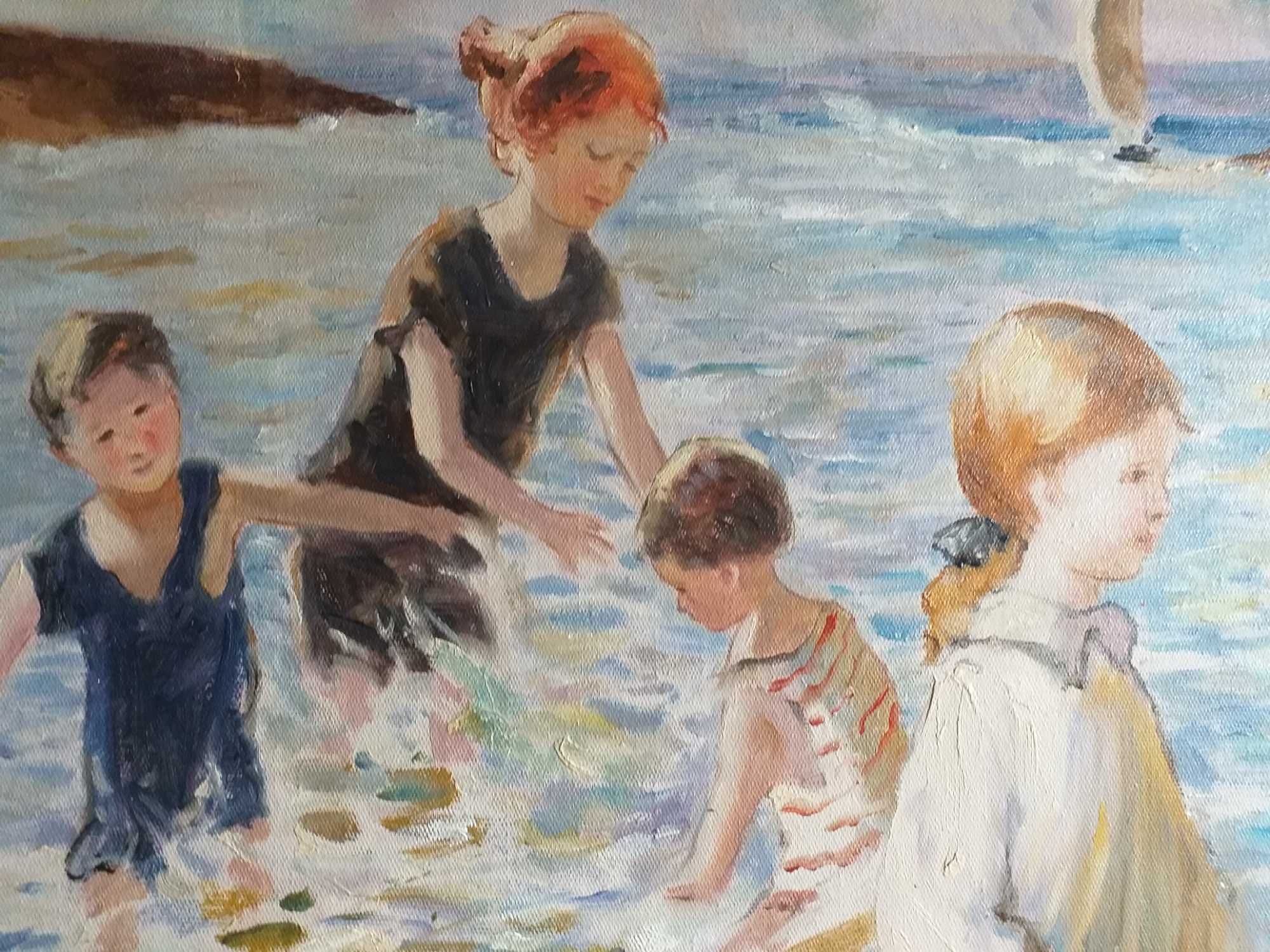 Pintura a óleo sobre tela 60x50 cm - São Martinho do Porto