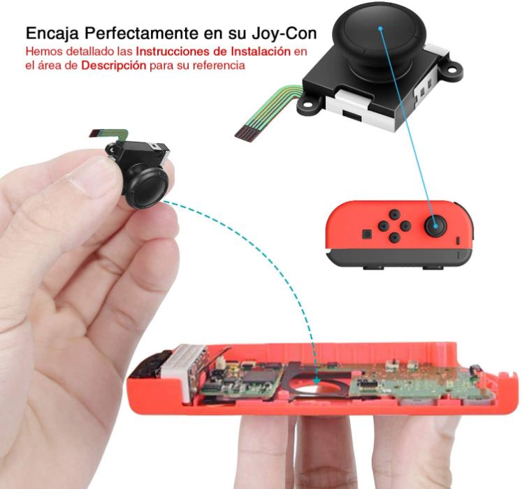 Kit de reparação JoyCon Joysticks Nintendo com ferramentas