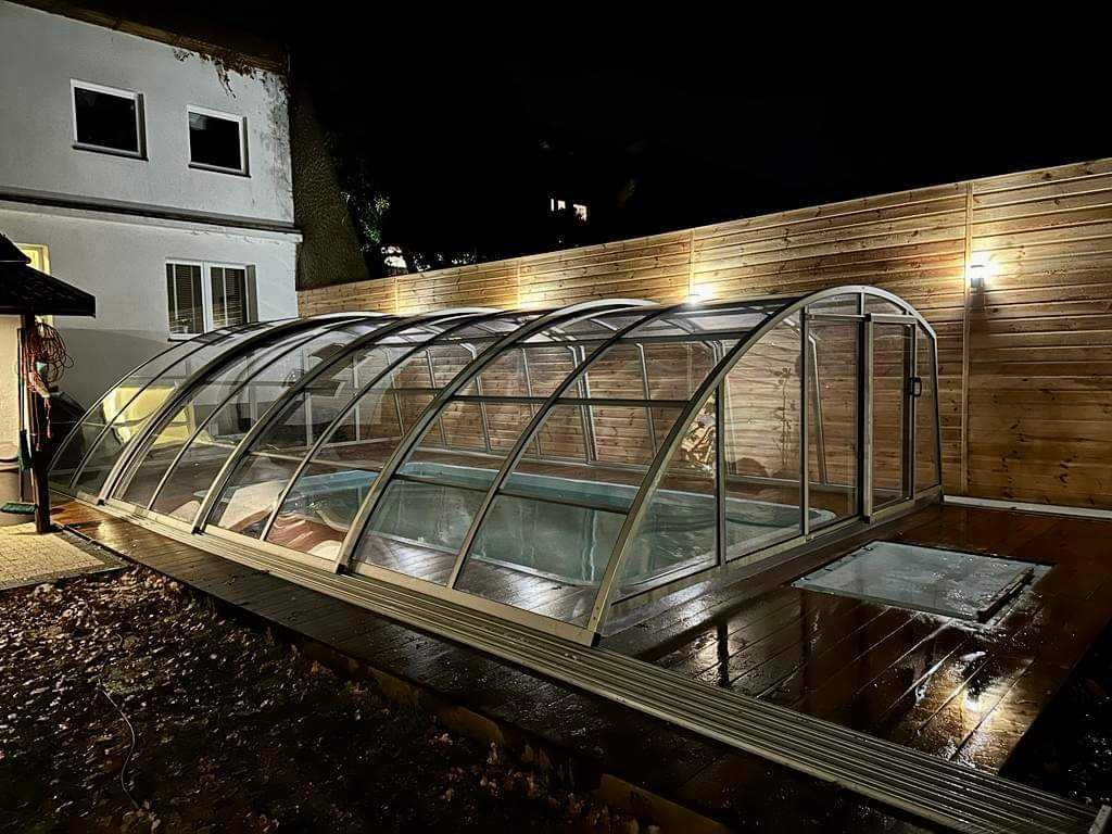 Zadaszenie basenowe przykrycie Monaco 8,80 x 5,00 x 2,20m wysokie !