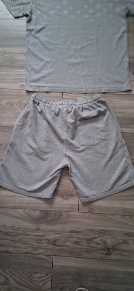 CARRY T-shirt + spodenki męskie M/L szare bawełna.