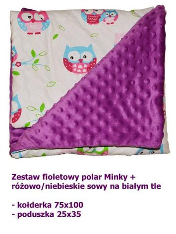 Śliczna fiolerowy ZESTAWA Poduszka kołderka + GRATIS sklep Warszawa