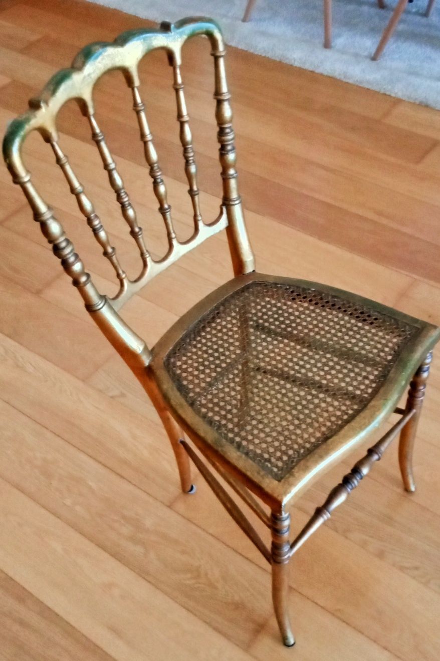 Cadeira talha dourada
