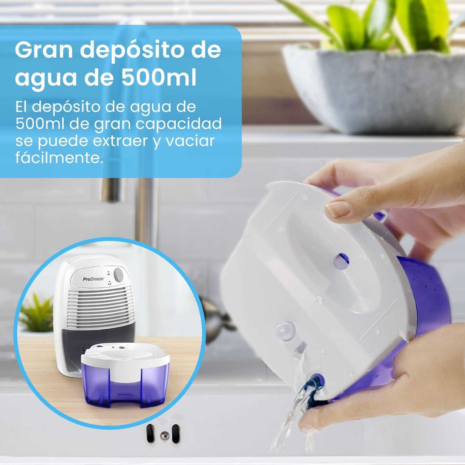 Desumidificador, 500 ml, ultrassilencioso, novo