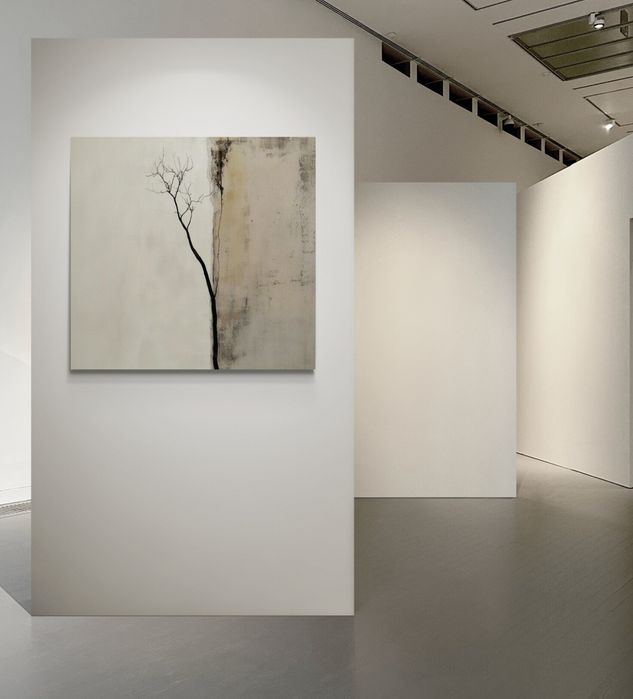 Obraz minimalistyczny Wabi Sabi / Japandi Ręcznie malowany