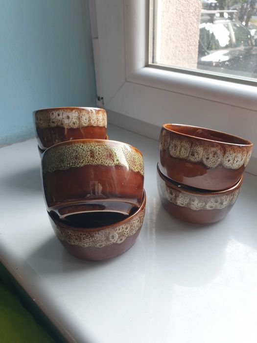 miseczki ceramika Mirostowice 6 sztuk lata 70.