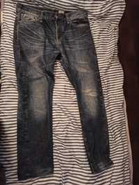 Jeansy granatowe meskie DENIM z H&M