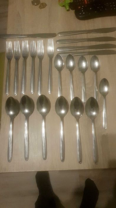 Sztućce gerlach z okresu Prl. Zestaw 23szt. Wzor fala
