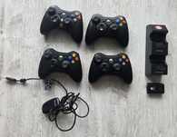 4x pad xbox 360, odbiornik pc, 2x aku + ładowarka