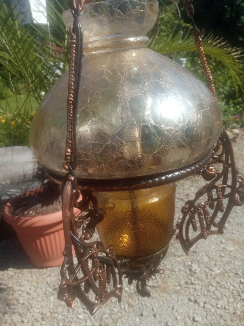 Lampa żyrandol PRL