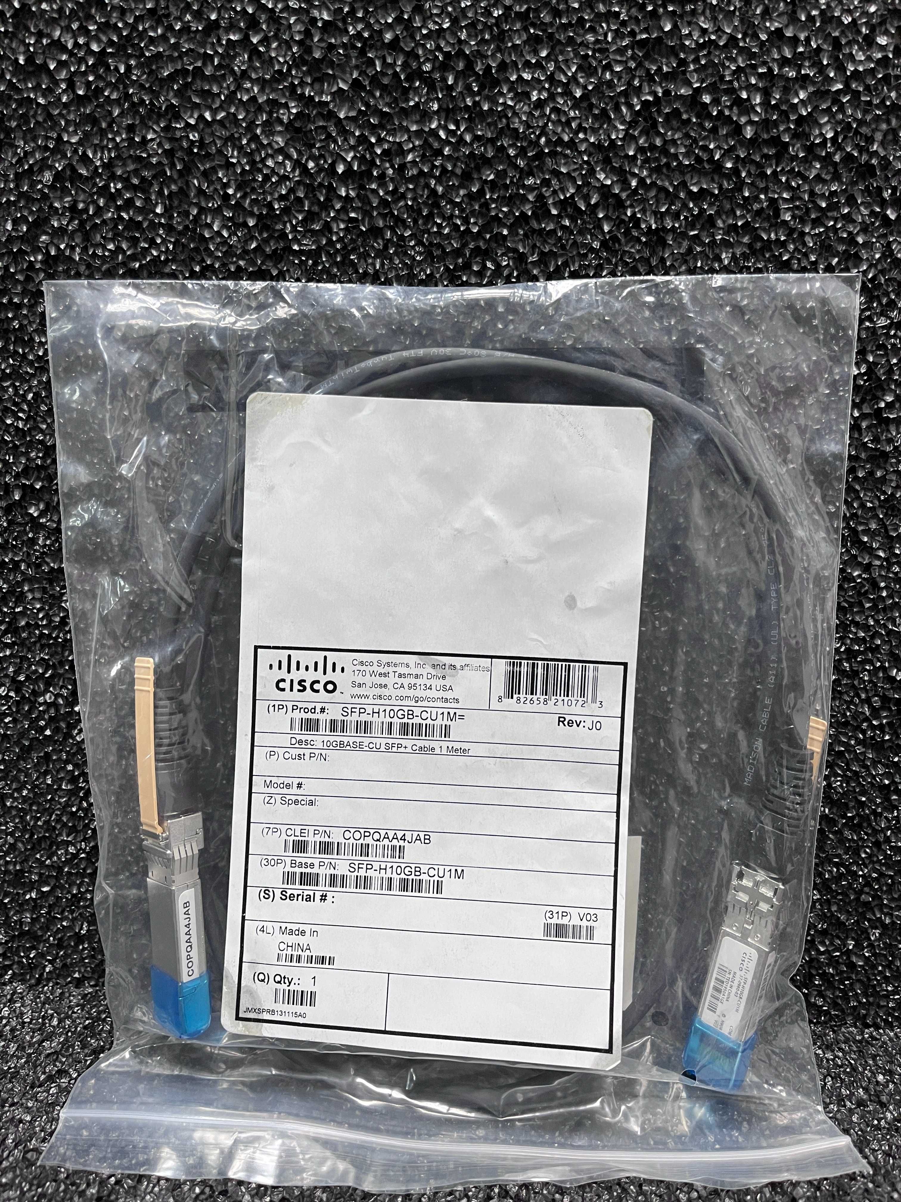 DAC кабелі Cisco SFP-H10GB-CU1M / SFP-H10GB-CU3M (вживані і нові)