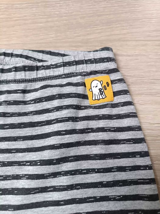 Spodnie spodenki x2 dinozaury paski 'George' 'H&M' 74