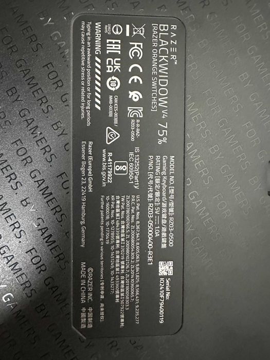 Klawiatura Razer BlackWidow V4 75%