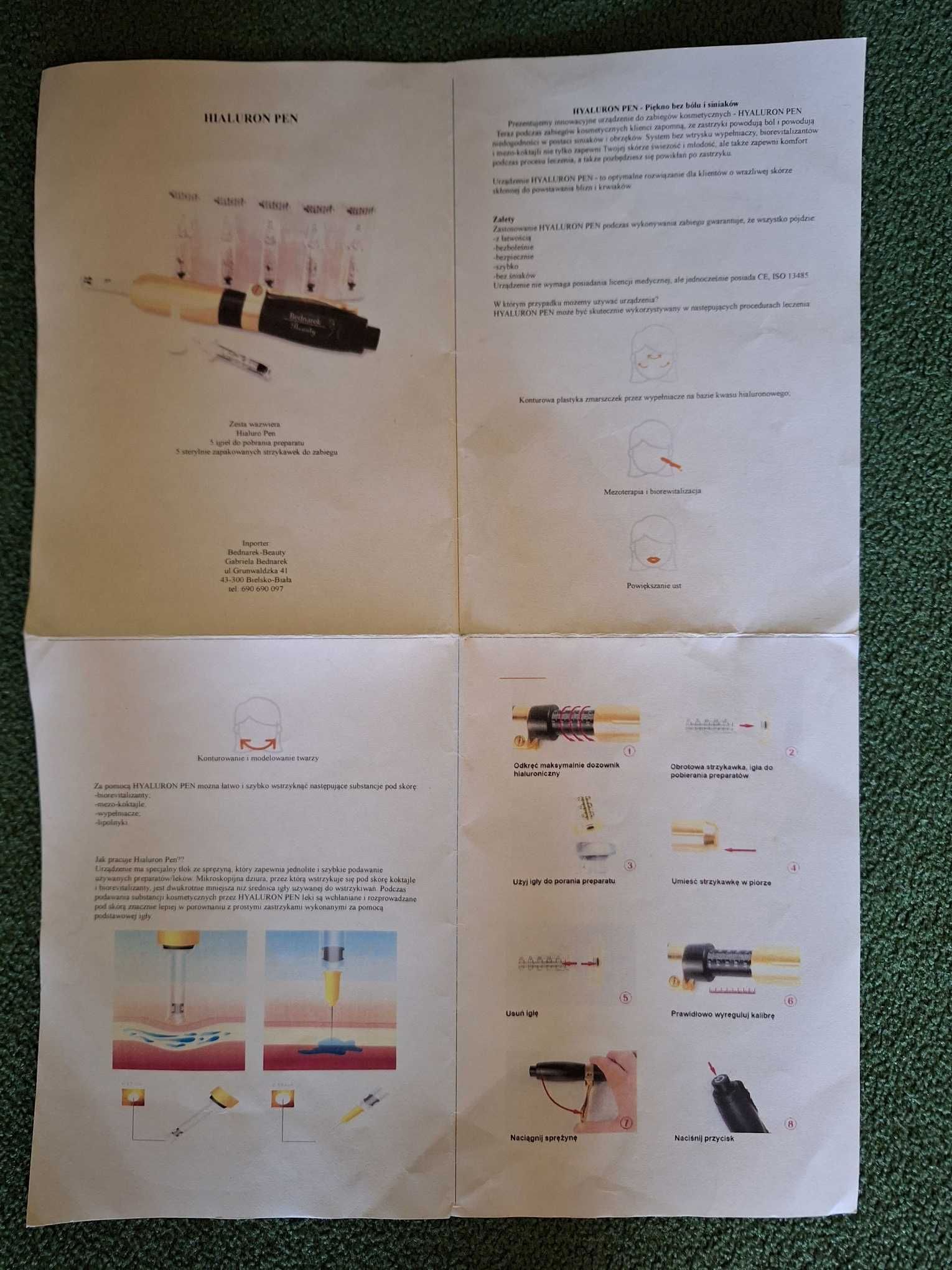 Urządzenie do zabiegów kosmetycznych HYALURON PEN