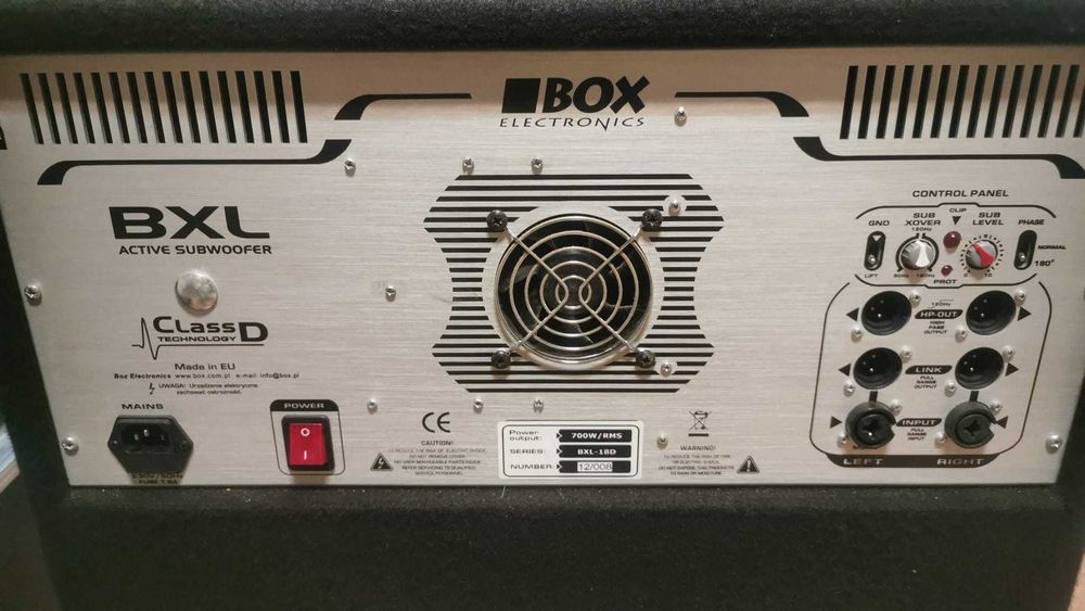 Subwoofer aktywny - Box Electronics BXL 18D