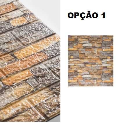 PORTES GRATIS - 10 unidades de papel de parede 3D tijolo rustico