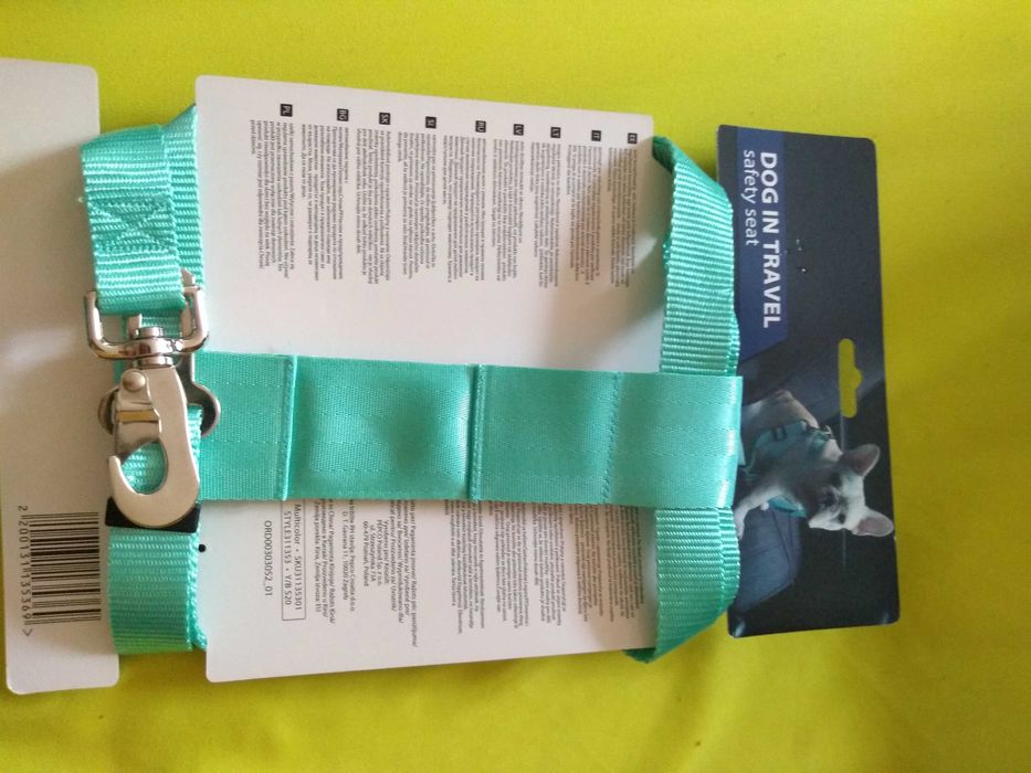 Szelki samochodowe + pas bezpieczeństwa dla psa