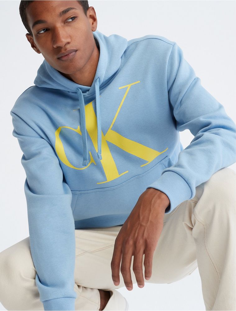 Худі Calvin Klein Jeans Monogram Logo Fleece Hoodie оригінал М і L