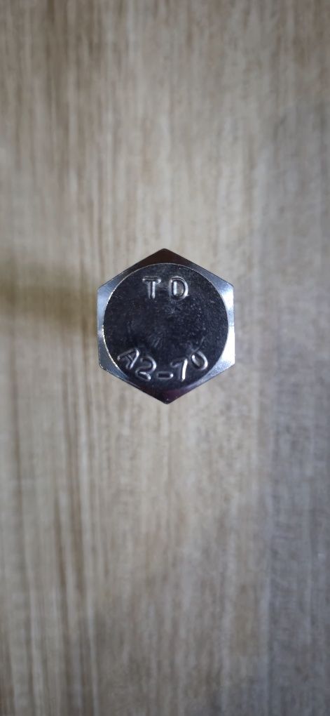 ŚRUBA M10 X 25 mm z łbem sześciokątnym NOWA A2 - 70 sześciokątna