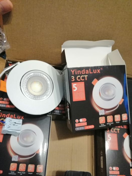 Reflektor LED do zabudowy 5 W ściemnialny reflektor łazienkowy  6 szt