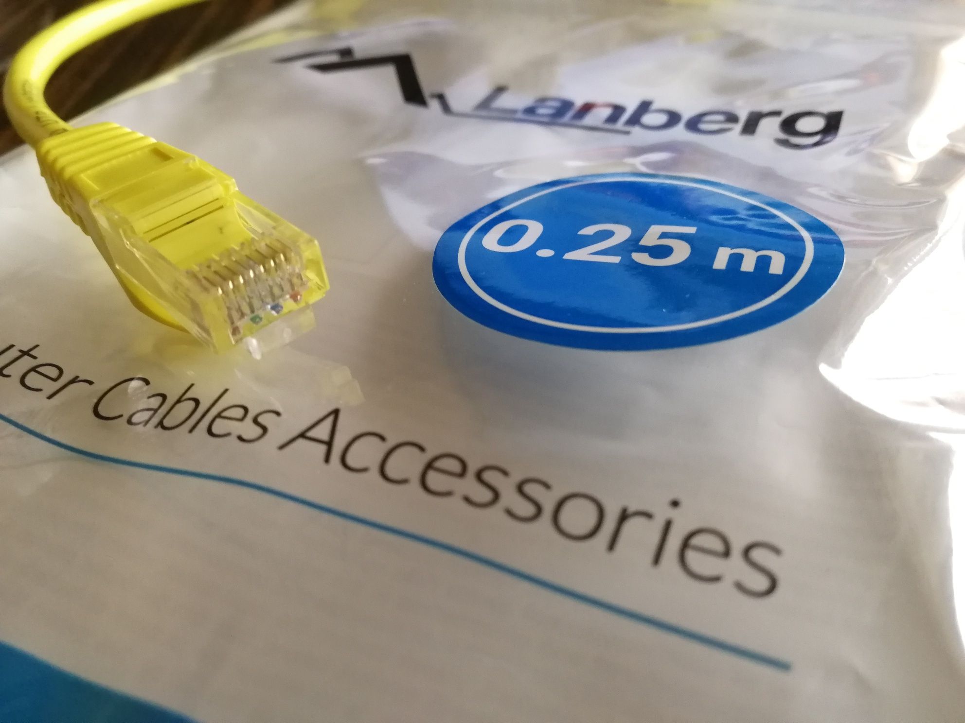 Nowy kabel Patchcord kat.6 ftp 0.25m LANBERG