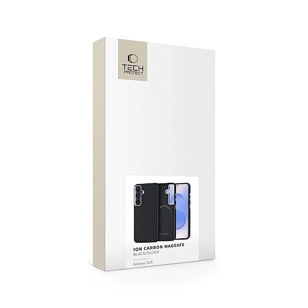 Tech-Protect Ion Carbon Magsafe Galaxy S25 Black/Silver