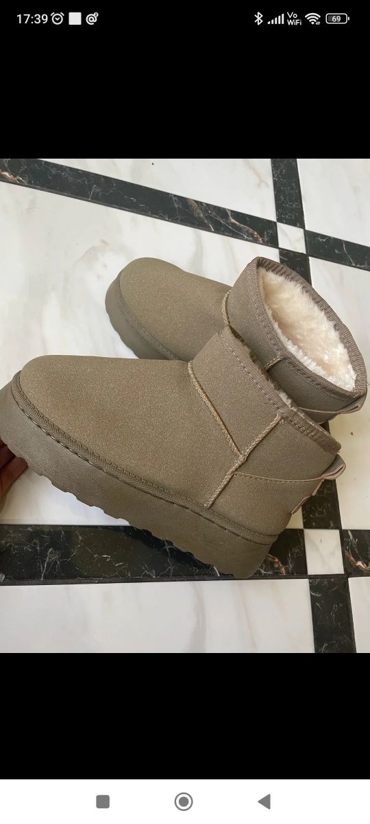 Hit botki śniegowce platform gruba podeszwa futerko uggly boots śniego