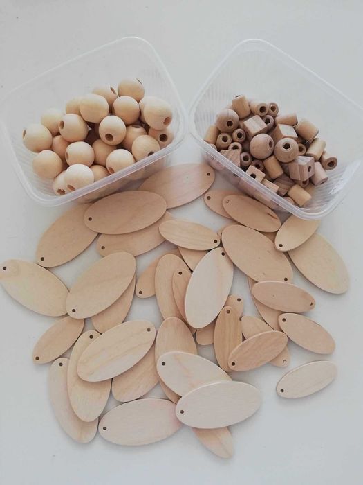 Drewniane koraliki (surówki) - WYPRZEDAŻ