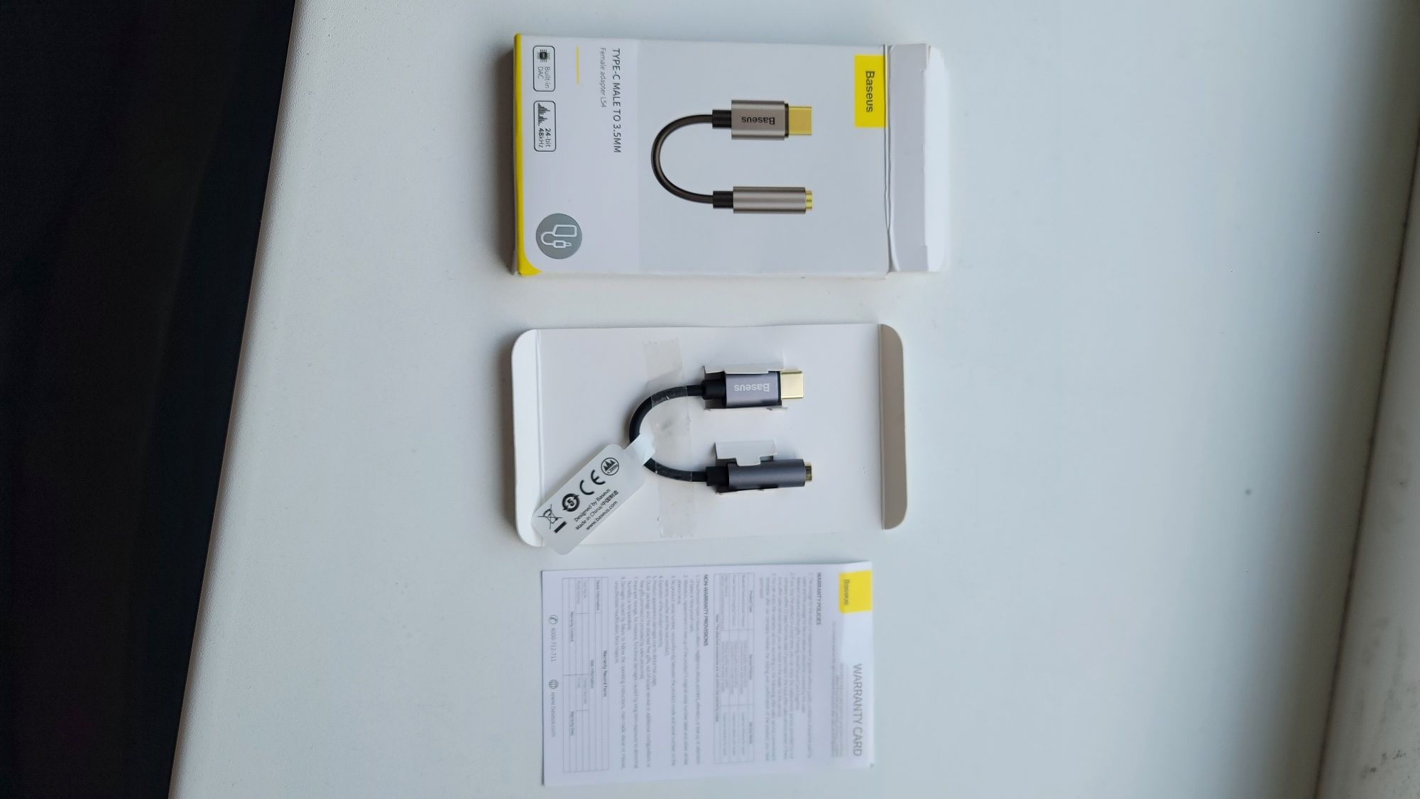 Переходник Baseus Type-C to 3.5 mm 9CM Gray