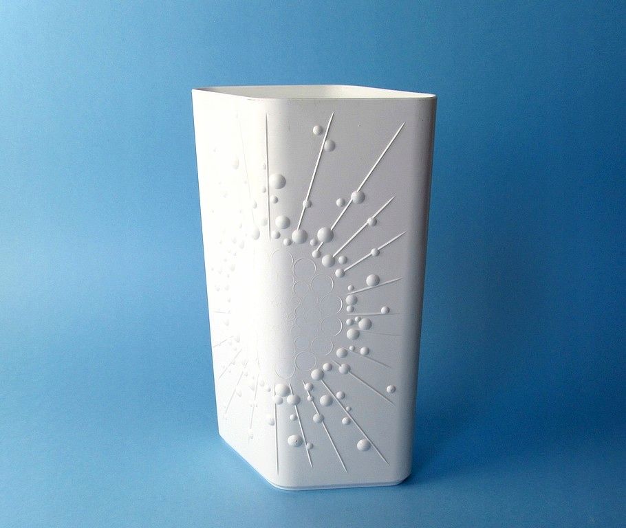 op-art 1960/70 designerski wazon tworzywo