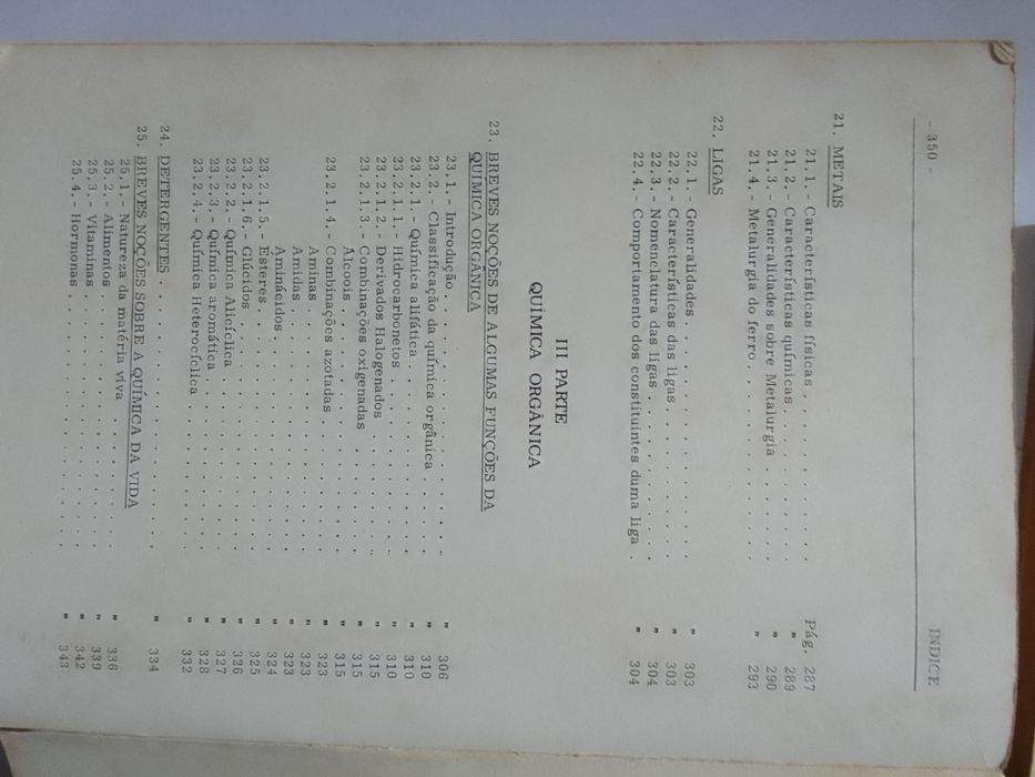 Química, livros de estudo antigos.