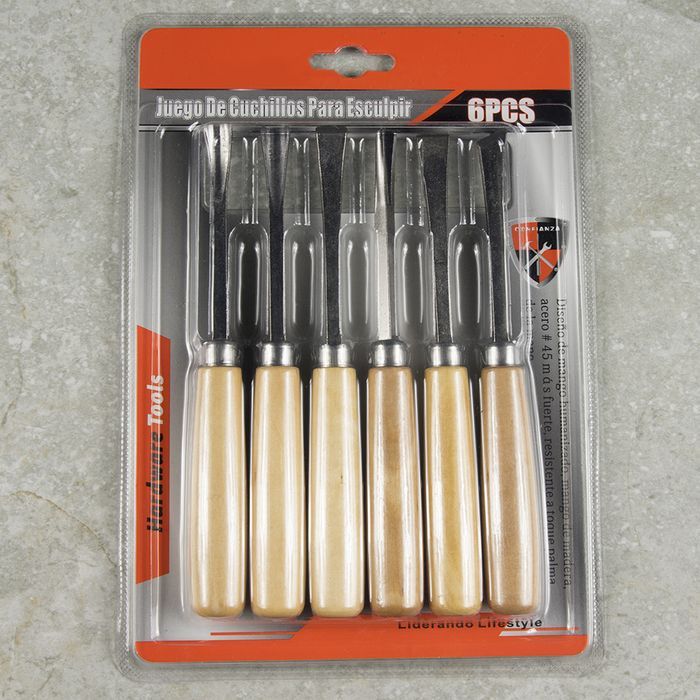 Zestaw dłut do drewna rzeźbienia stolarskie 6 SZT