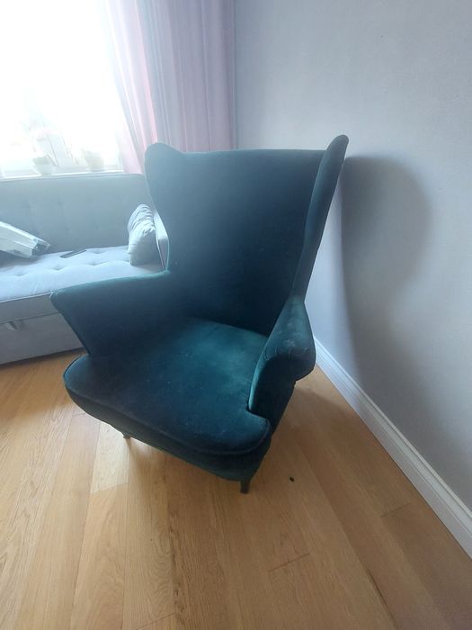 Fotel Ikea Strandmon zielony