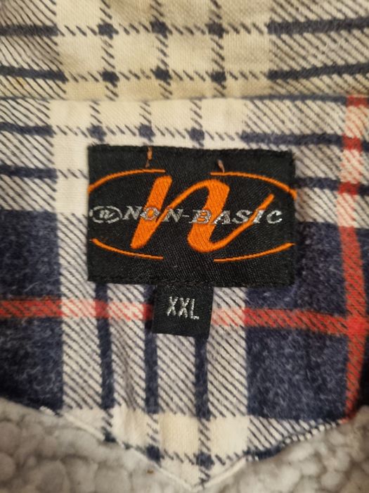 Kurtka w kratkę bluza na miśku XL