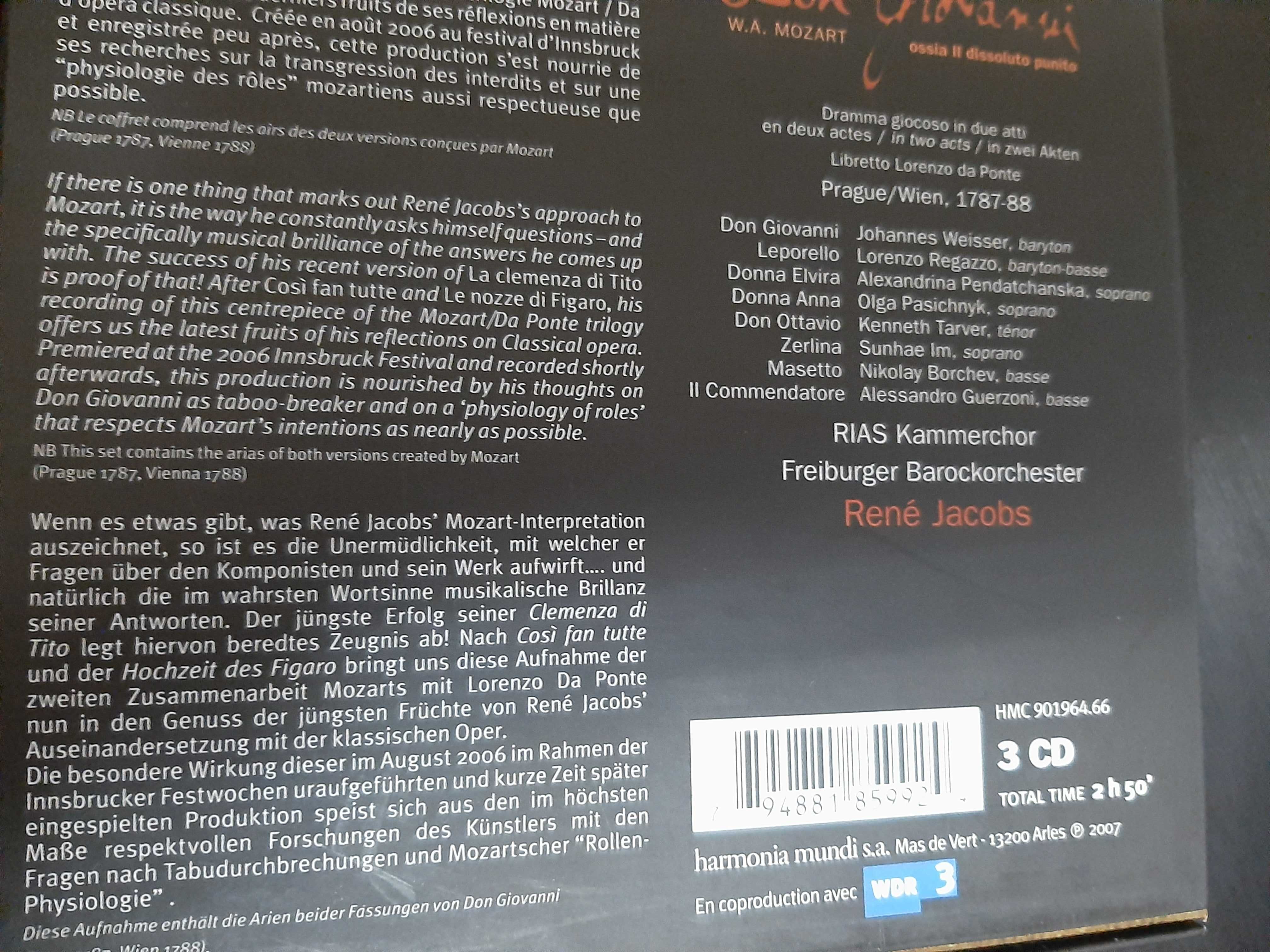 Mozart – Don Giovanni – Freiburger Barockorchester, René Jacobs