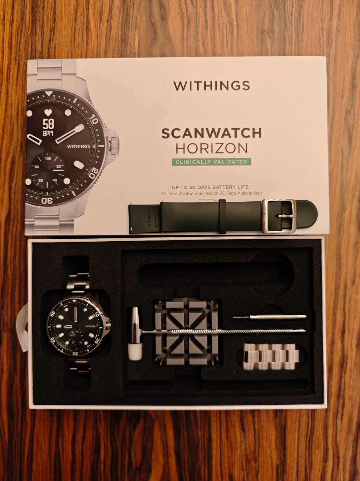 Withings Scanwatch Horizon cor verde escuro.