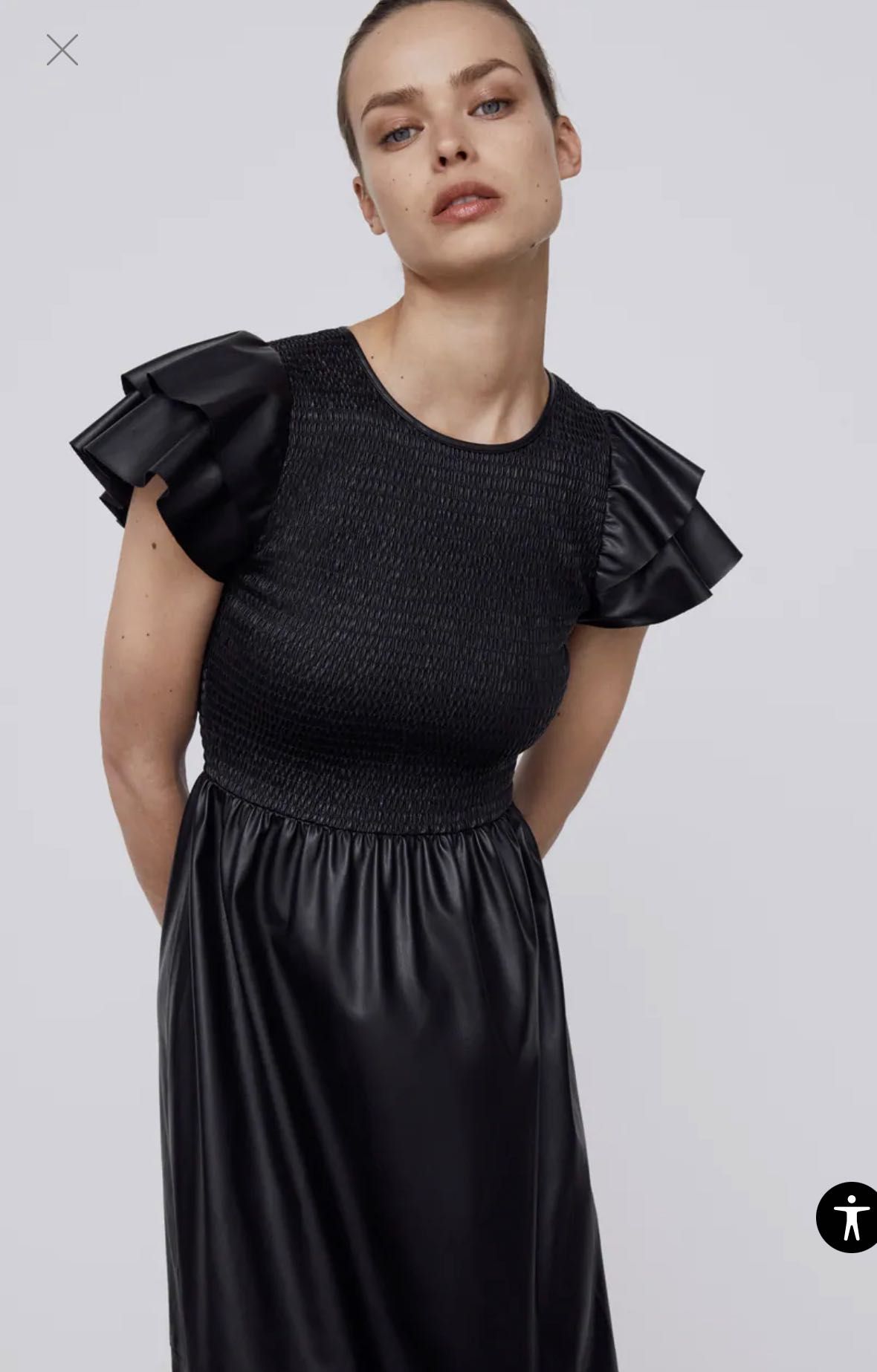 Сукня Zara зі штучної шкіри,розмір XS