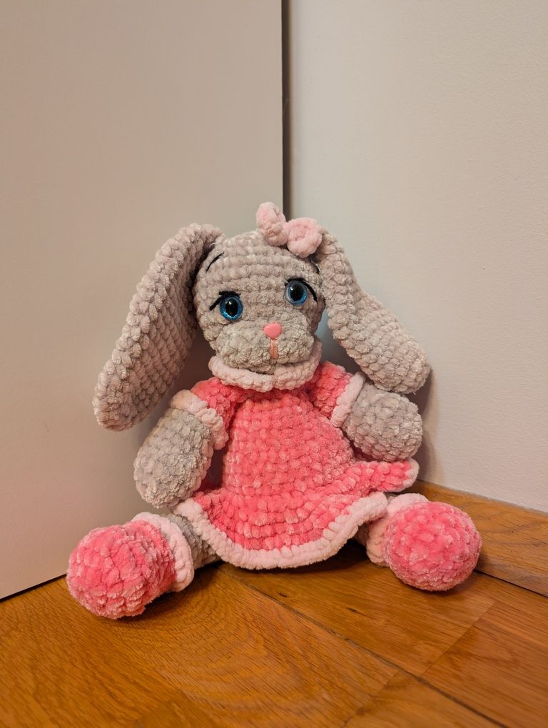 Maskotka pluszak DIY miś kotek zajączek maskotki włóczka handmade