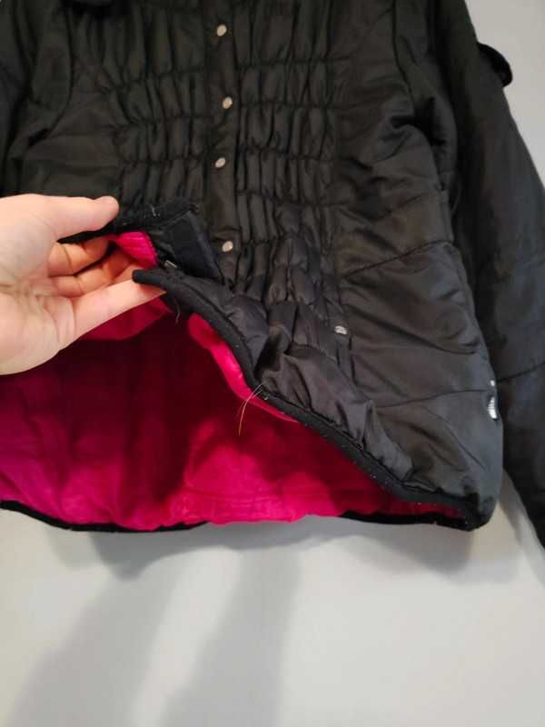 Czarna pikowana ciepła zimowa kurtka plus size Everlast