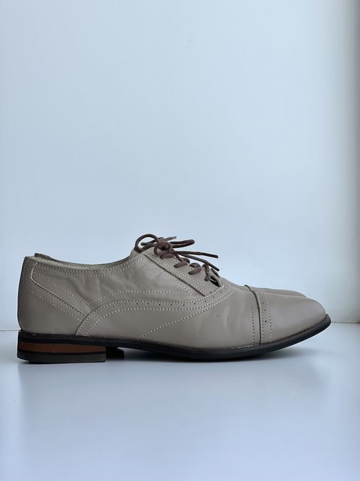 Кожаные женские туфли ботинки оксфорды брогги на шнурках EL PASSO