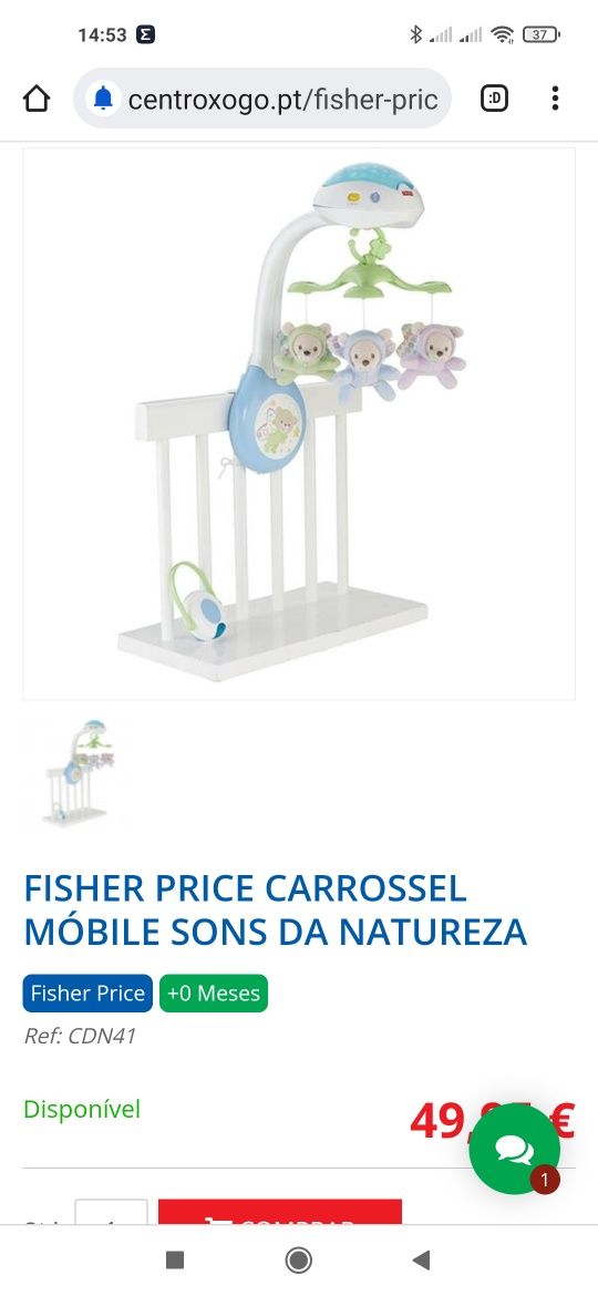 Carrossel musical Fisher price