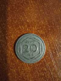 Монета 20 центов 1918г(Италия)
