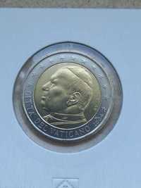 Conjunto de 2 moedas do Vaticano 2004 1€ e 2€ Papa João Paulo II