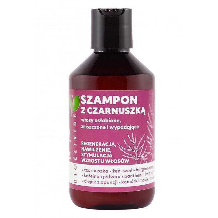 BIOELIXIRE Szampon z czarnuszką do włosów osłabionych zniszczonych 300