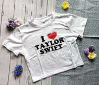 Koszulka thisrr crop top i love Taylor Swift serce